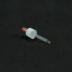 Contagocce bianco/rosso PP18 per flacone 30 ml vetro ambrato